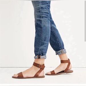 Madewell leather boardwalk sandals sz 7